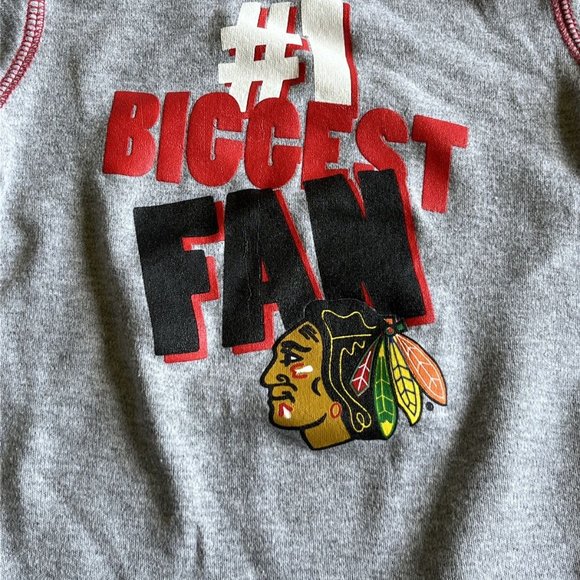 Chicago Blackhawks NHL Hockey Gray One Piece 18 Months. Excellent Condition - Picture 2 of 6